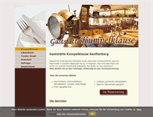 Tablet Screenshot of kumpelklause-senftenberg.de